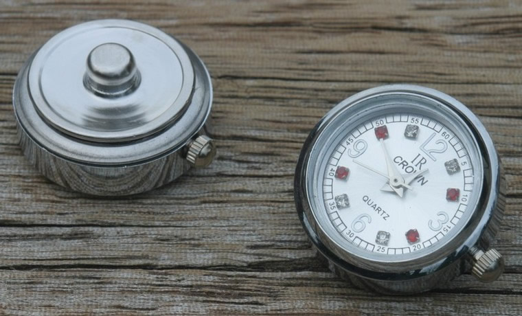Horloge Chunk wit met strass