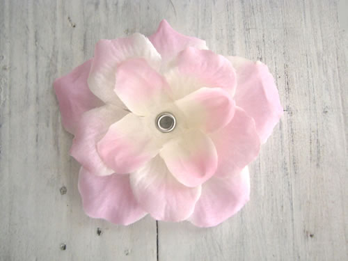 Zijde bloem roze 3-lagen