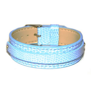 Schuifarmband breed lichtblauw