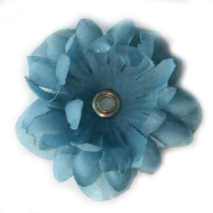 Zijde bloem blauw
