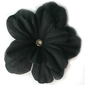 Zijde bloem zwart