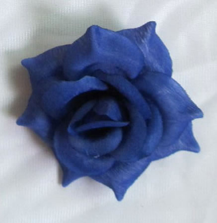 Zijde roos blauw