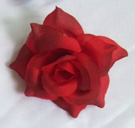 Zijde roos rood