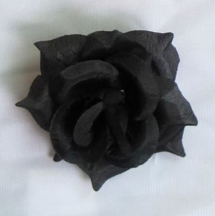 Zijde roos zwart
