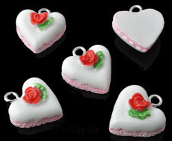 Acryl cupcake in hartvorm